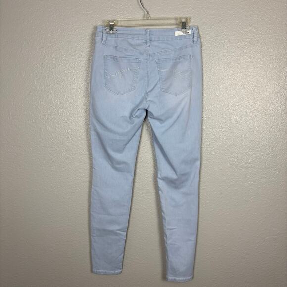 Royalty for Me Size 6 Skinny Leg Light Wash White-Blue Jeans Pockets Zipper Fly - Picture 5 of 10